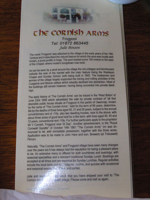 Frogpool Perranwell Cornish Arms 06